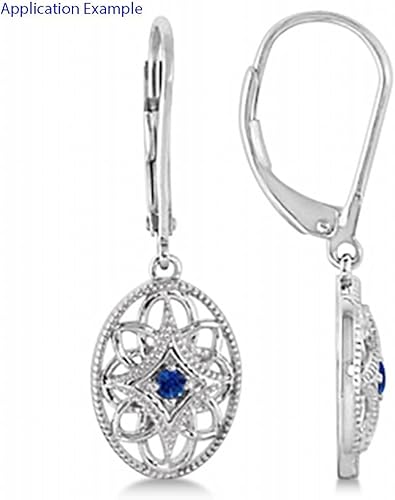 Miniatura 4 de Adabele 100 ganchos hipoalergénicos para pendientes con cierre de palanca de 0.591 in de largo, conector de latón chapado en plata esterlina CF193-1