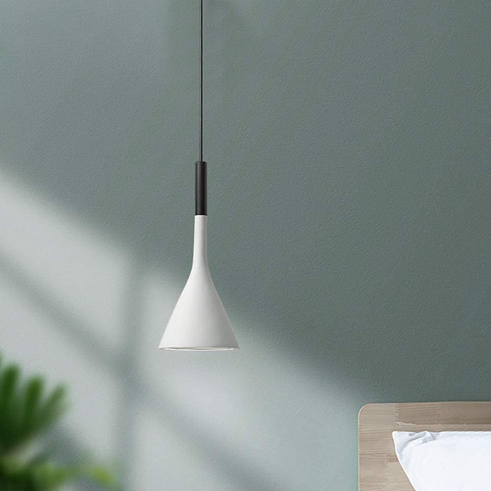 iYoee Mini Pendant Light Fixture for Kitchen Island,White Hanging Chandelier Light fixtures E26 Base Living Room Bedroom Bedside Adjustable Ceiling Light,Free 5W LED Bulb - - 