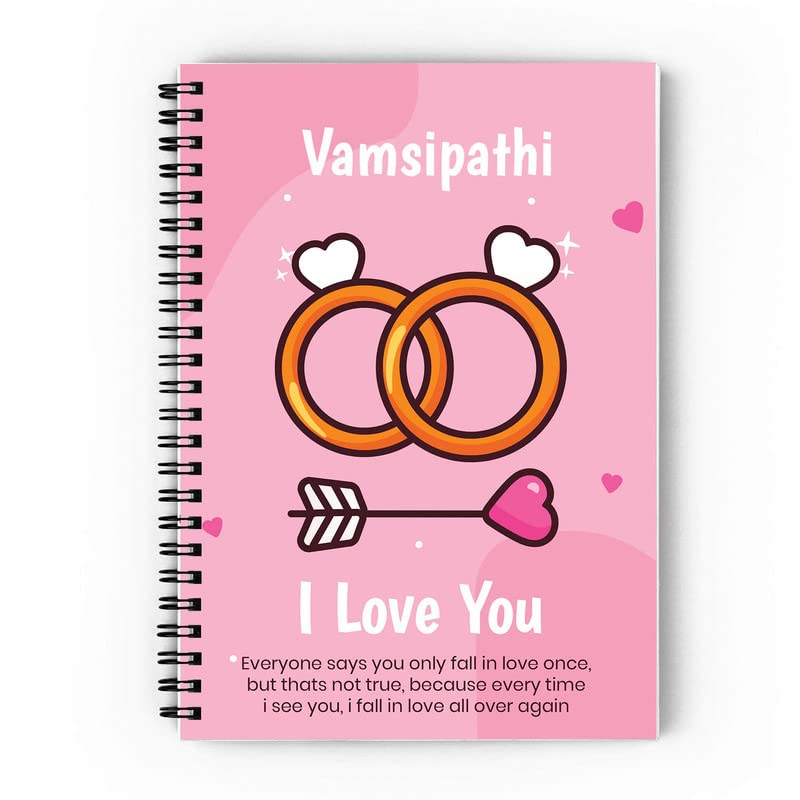 Epheriwala I Love You Vamsipathi A5 Size Notebook, Soft Cover (300 GSM) (100 GSM Unruled)