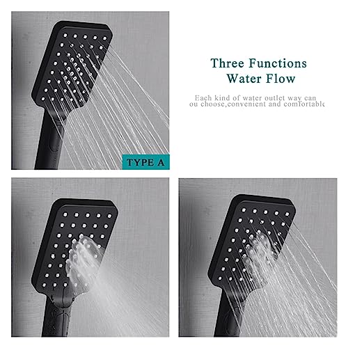 Barre de douche coulissante avec support réglable ensemble noir