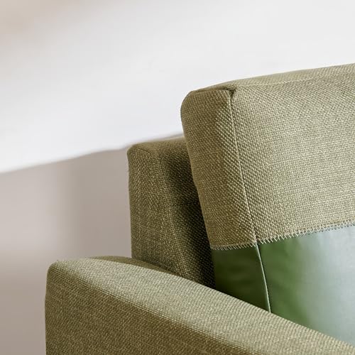 Image of Home Centre 1 Seater Andes Fabric Sofa| Fabric Sofa| (Green) |Two Year Warranty