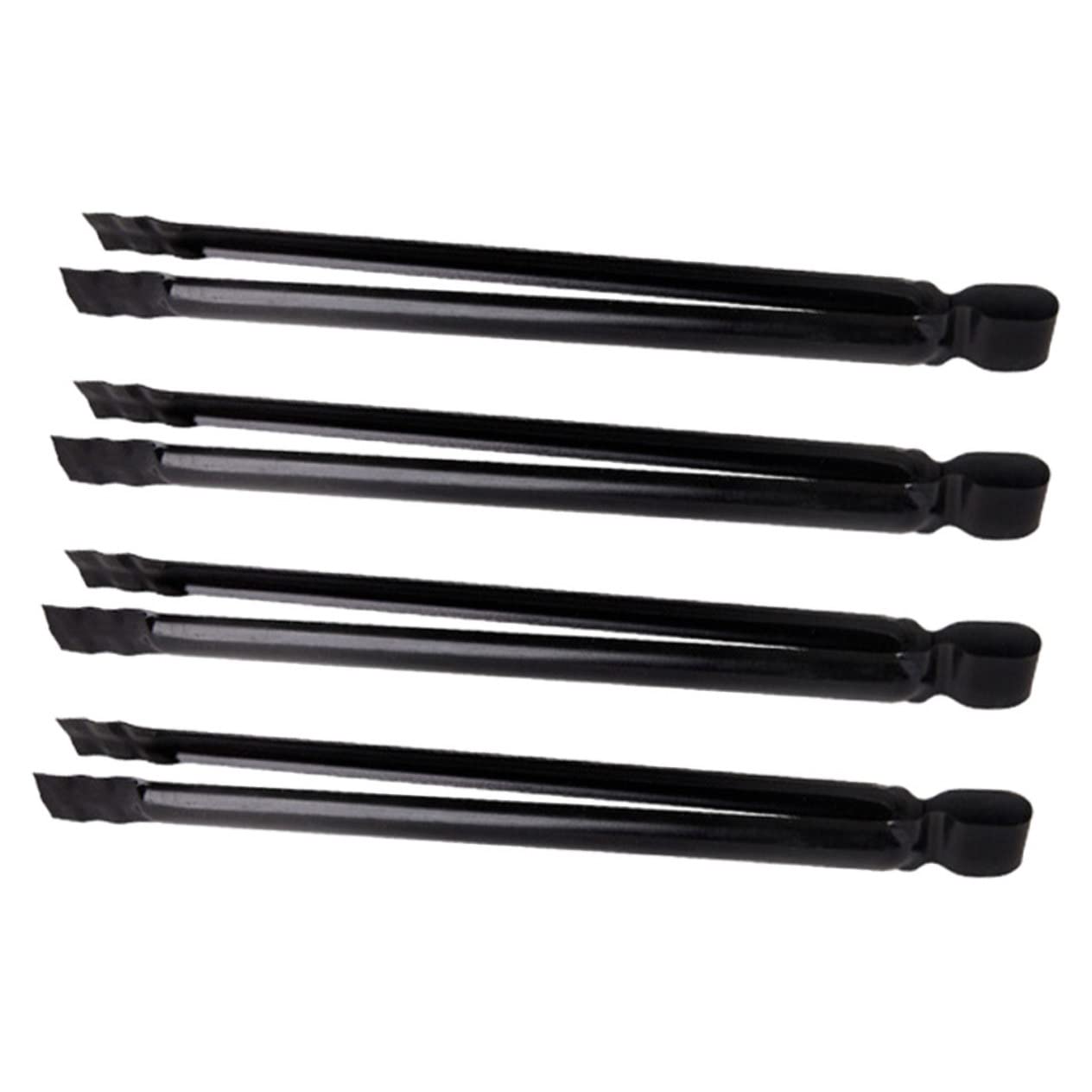 SOLUSTRE 4Pcs Bbq Charcoal Tongs with Lengthened Handle for Safe Grilling Heavy Duty Outdoor Barbecue Tools for Fire Pit Campfire Picnics and More