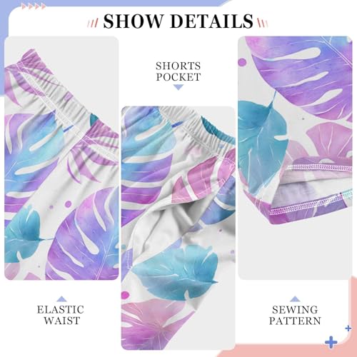 ALAZA Tropical Palm Leaf Dot Pajama Lounge Pants Long Sleep Pajama Bottoms with Pockets4