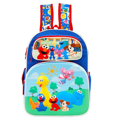 Sesame Street Backpack With Lunch Box for Kids - Bundle With 16" School Bag, Elmo Lunch Box, and More | Sesame Street School Supplies for Boys, Girls4