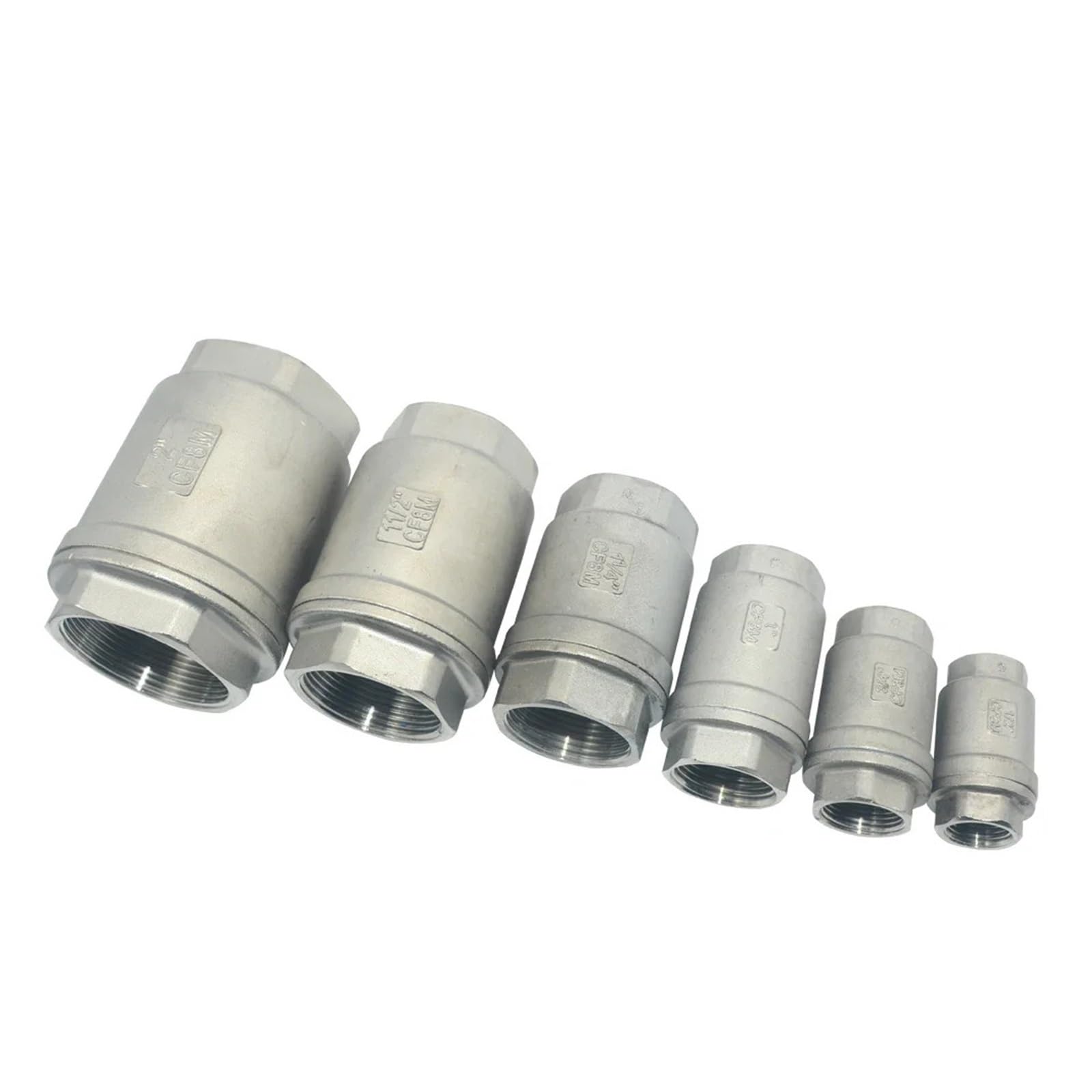 Llave de paso agua Válvula de retención vertical acero inoxidable 304 1/2", 1" y 3/4" NPT, H12, for bomba agua 2", 1-1/4" 1-1/2"(1-1/4")