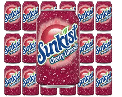 Westernbmy Sunkist Cherry Limeade Soda, 12 Fl Oz, 18 Cans #TOP16