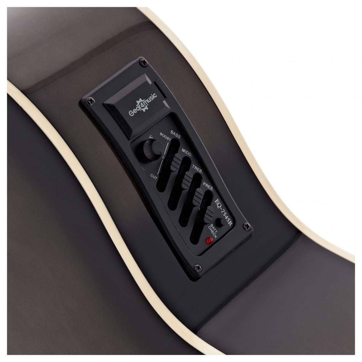 Guitare Électro-Classique Deluxe Pan Coupé, Gear4music, Trans Black