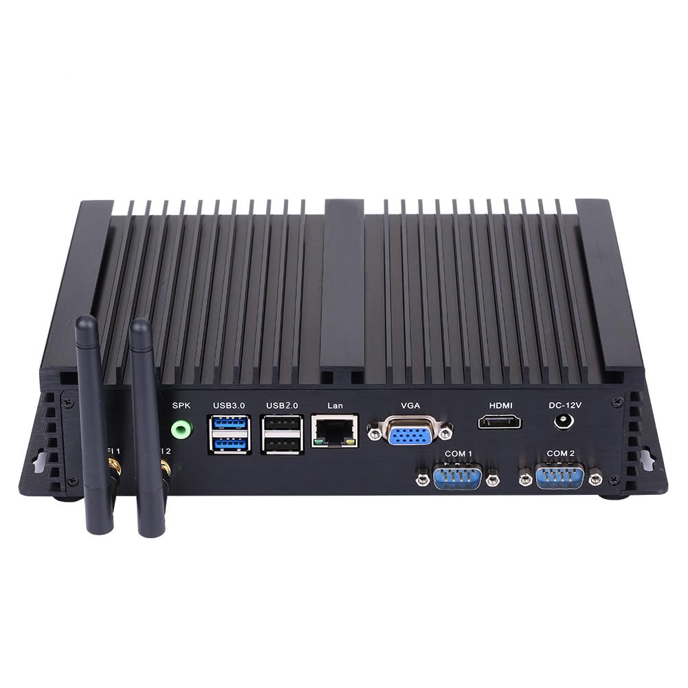 Fanless Industrial Computer, IPC, Mini PC, Windows 11 / Linux Ubuntu, I7 1255U 1260P, IM03, VGA, HDMI, LAN, 2 x COM, 5 x USB2.0, 2 x USB3.0, Support WOL, 16G RAM, 128G SSD