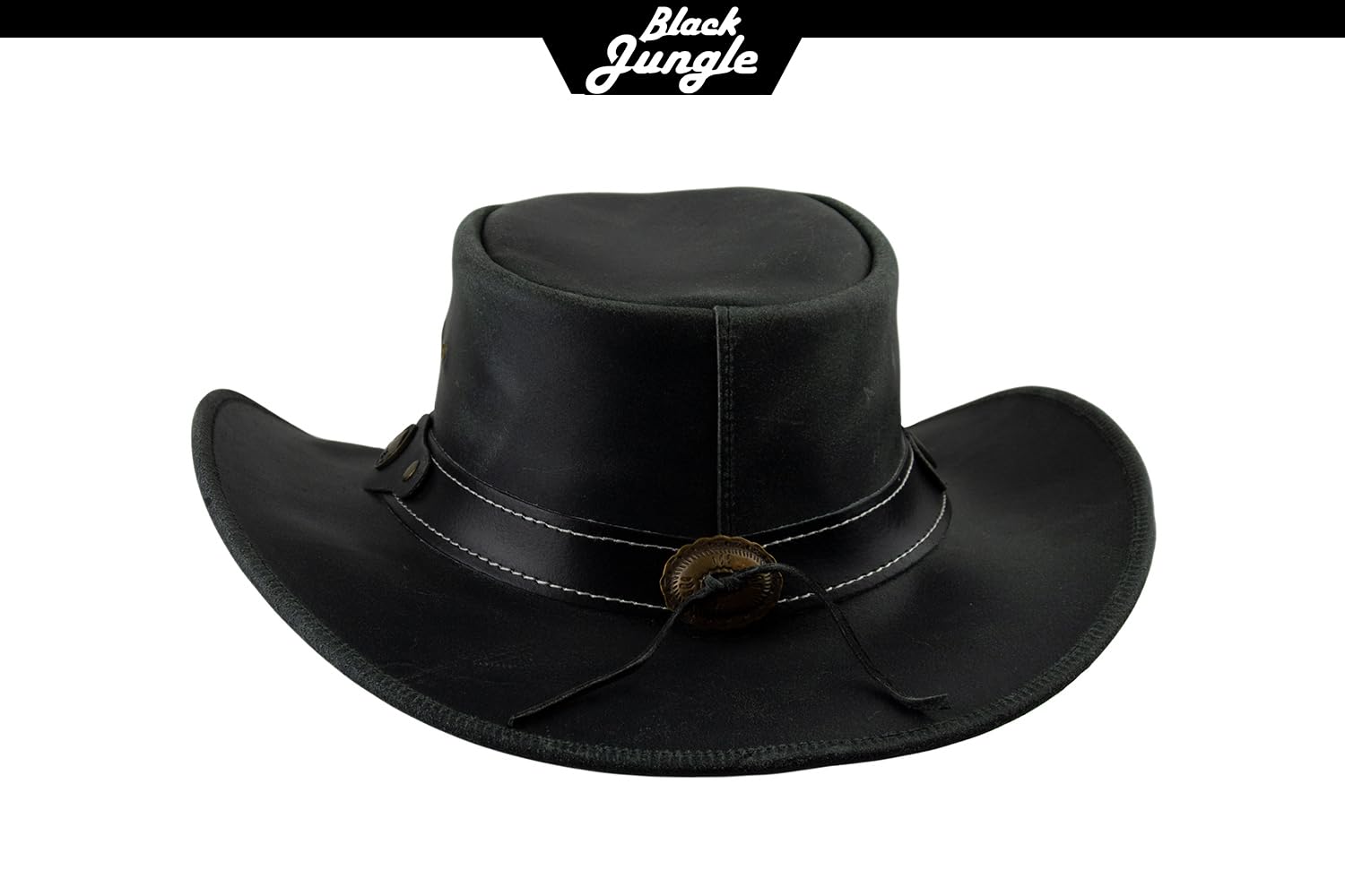 Black Jungle Eldorado Chapeau de cowboy en cuir style western australien