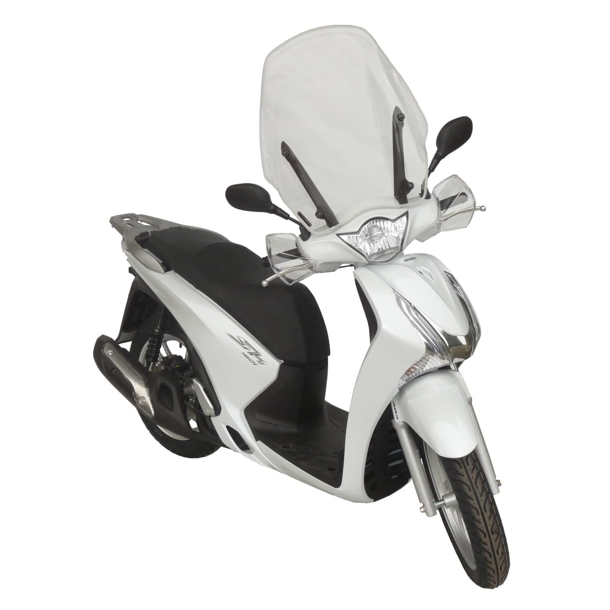 FABBRI parabrezza moto trasparente TOP ALTO CON BORDO compatibile con HONDA SH 125 2013-2016