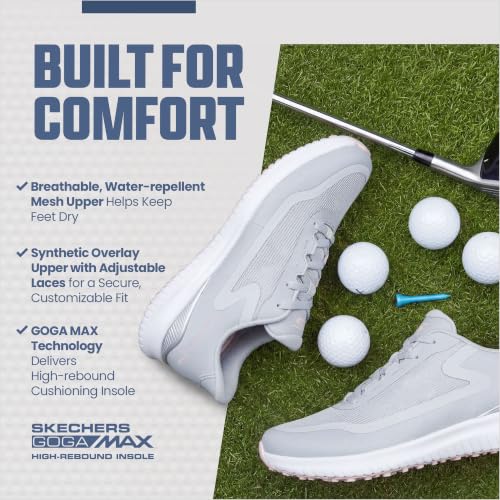 Image of Skechers Women's Flight Slip-Ins Golf Shoe | Golf, Slip-ins, ULTRA FLIGHT Cushioning, GOGA MAX, Breathable, Lightweight, Water Repellent