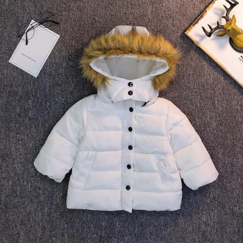 KAGAYD Toddler Boys Girls Thick Jacket Toddler Girls Winter Windproof Hooded Warm Outwear Coat Zip-up Coats for3
