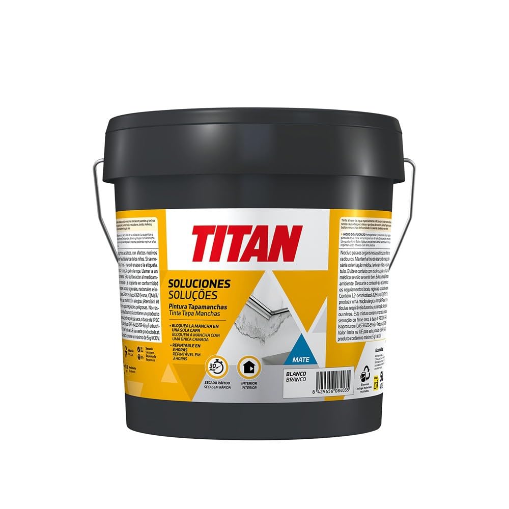 Titan Pintura Tapamanchas Blanco 5 L