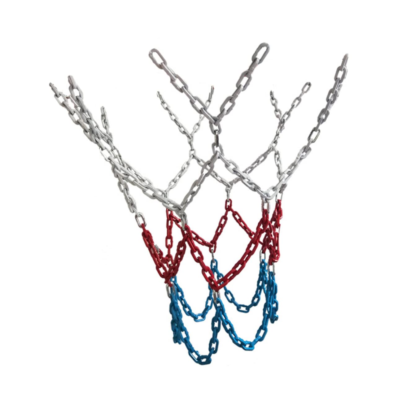 BELLIFFY 1pc Tricolor Basketball Net Durable Mesh for Outdoor Indoor Use Weather-Resistant Basketball Accessory Easy Installation Compatible Standard Hoops Loops