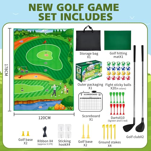 Tapis d'entraînement de golf pliable et cible de fléchettes