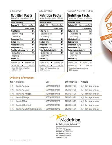 Miniatura 4 de Gelatein 20 Fruit Punch: 0.71 oz de proteína. Sin azúcar. Ideal para dietas de líquidos claros, dificultades para tragar, bariátrica, diálisis y