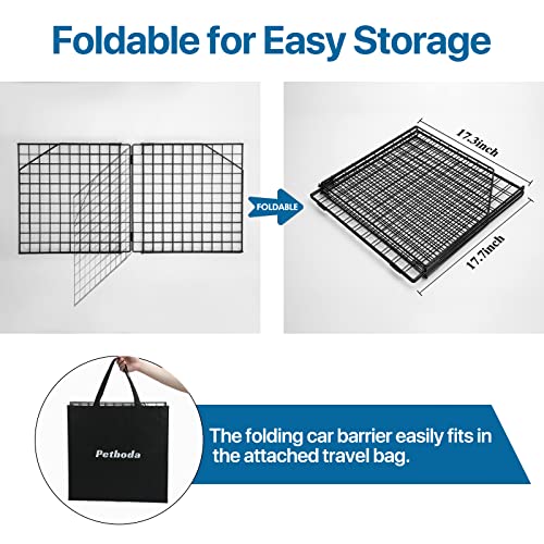 Petboda Dog Car Barrier For Suv Trunk Cargo Area, Foldable & Adjustable Car Divider And Cargo Gate To Keep Dogs In Back (Patent Design) #TOP4