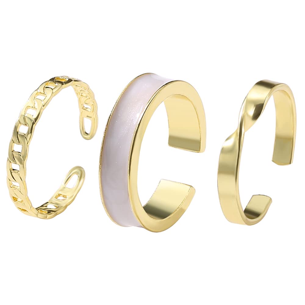 Shining Diva Fashion Latest Stylish Metal Boho Midi Finger Rings for Women and Girls - Set of 3 (D12980r), Golden (B09JLVZ2RY) Amazon Price History, Amazon Price Tracker