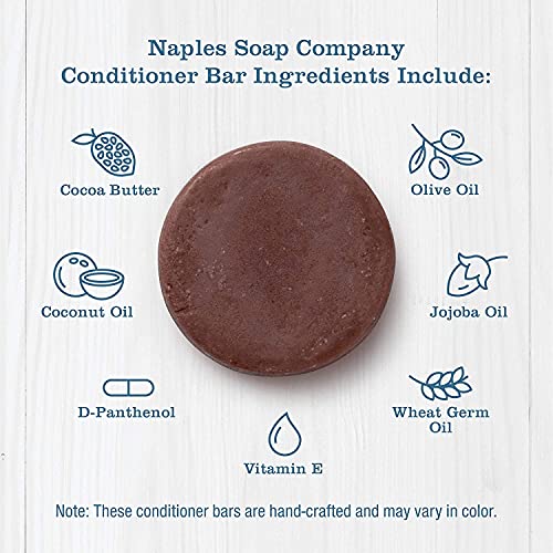 Naples Soap Company Solid Conditioner Bar – Free Of Parabens, Pthalates – Handmade, Eco-Friendly, Hydrating Haircare For Soft, Vibrant Hair, Safe And Effective For All Hair Types, Lasts 50-75 Uses – Moroccan Oil #TOP4