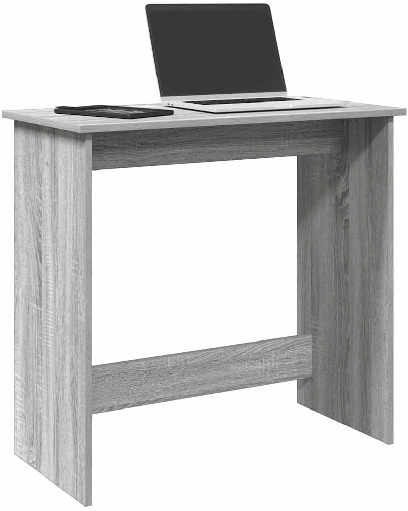 פראָנט view of the vidaXL Gray Sonoma Engineered Wood Rectangular Desk
