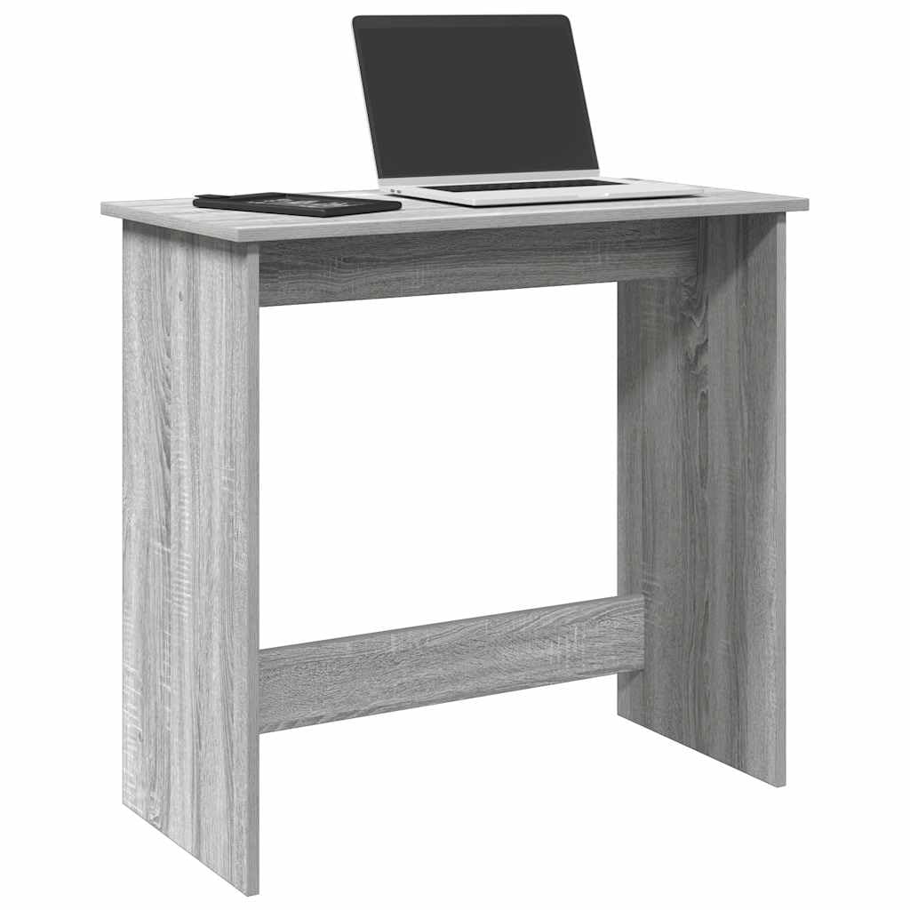 Escritorio gris Sonoma 80 x 40 x 75 cm, material de madera, diseño moderno con amplia superficie de trabajo para casa, oficina, dormitorio, salón y oficina