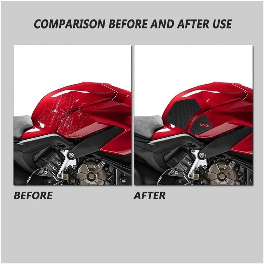 Fuel Tank Protector Motorcycle Fuel Tank Grip Pads Traction for V4 for Panigale V4S for Street for Fighter V4 S 2018 2019 2020 2021