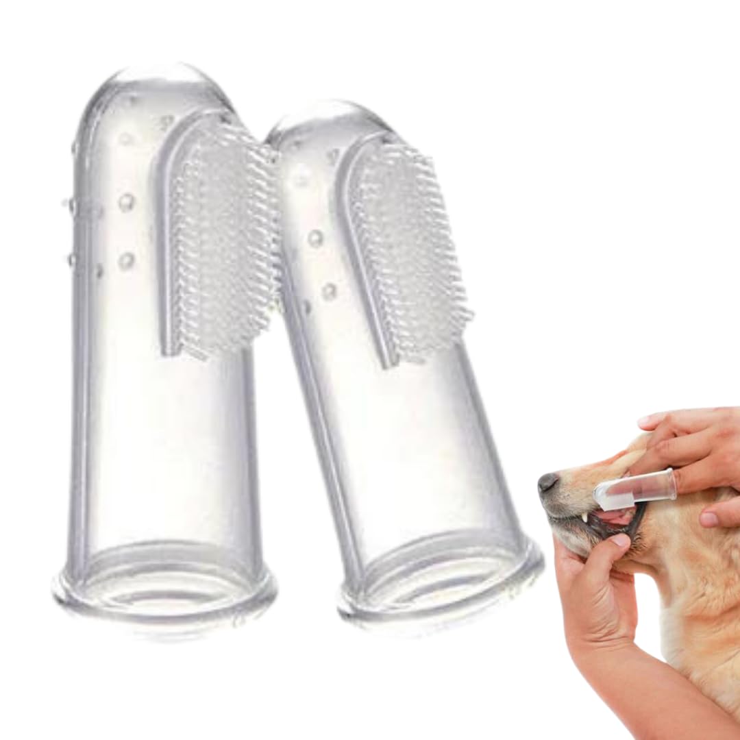 Finger Toothbrush for Pets Teeth Cleaning - Safe & Gentle Dental Care for Dogs, Cats, Kittens, & Puppies | BPA-Free Silicon Brush with Cover (4) (B0CN3MBFJ7) Amazon Price History, Amazon Price Tracker