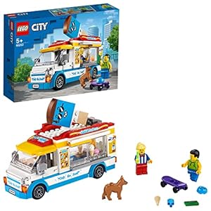 LEGO 60253 City Geweldige Voertuigen Ijswagen Creatief Speelgoed met Skater en Hondenfiguur, voor Meisjes en Jongens vanaf 5 Jaar