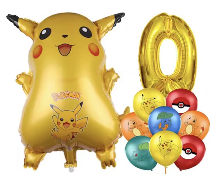 Pokémon Number/Numerical Balloons | 15+ Years | Pikachu | Zero