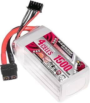 CODDAR 1500mAh 4S 15.2V 60C LiPo Battery with XT60 Connector for RC Racing Drone FPV Quads Quadcoper