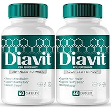 Diavit Capsules, Official Diavit Advanced Blood Formula Supplement Pills - Maximum Strength, All Natural Healthy Circulation & Stable Levels, Premium Dia VIT Health Reviews 2 Pack