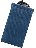 MyEyeglassCase Soft Sunglasses Case | Blue Corduroy Soft Eyeglass Pouch, Squeeze Top XL Eyeglass Case with Cleaning Cloth Glasses Case, Smart Phone Case (CT8 Corduroy Blue)