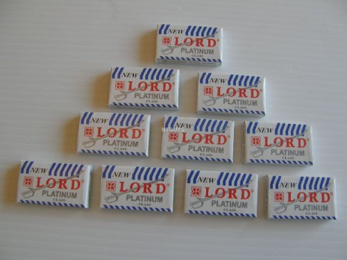 100 Lord Double Edge Safety Razor Blades Platinum Class by LORD RAZORS