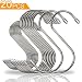 AJSPOW 20PCS S Hooks, Sturdy and Shiny with No Sharp Edges Hanger Hooks Great for Kitchen, Plants, Shower and Outdoors