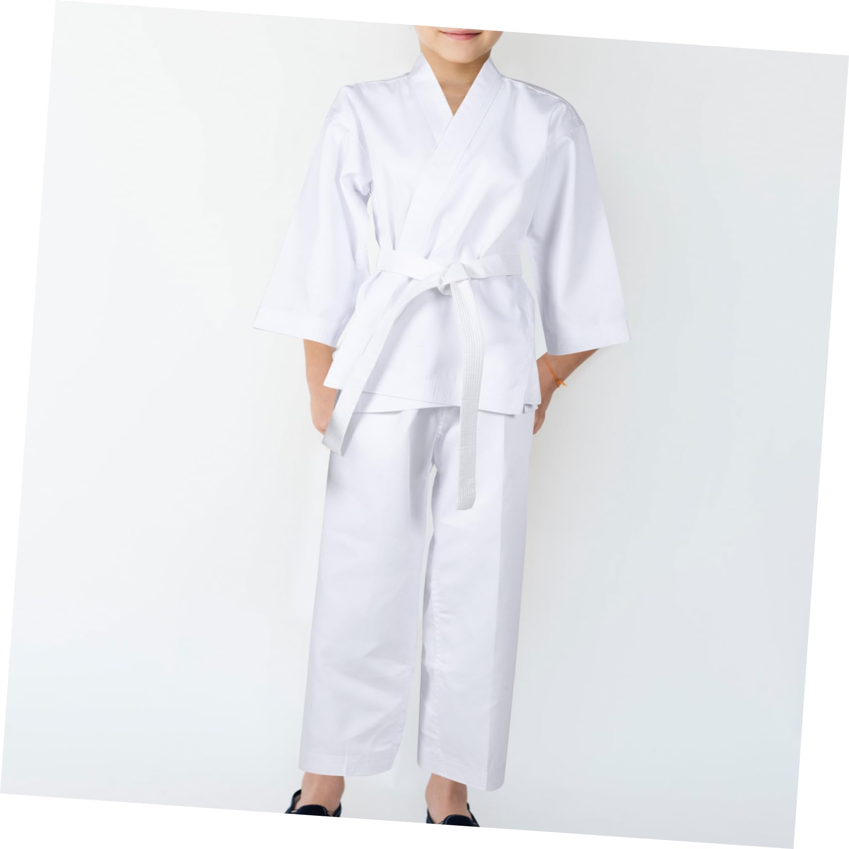Kimono da Karate Bianco per Adulti e Ragazzi, Tessuto Misto Cotone, Comodo ed Elastico, per Allenamento Quotidiano e Arti Marziali
