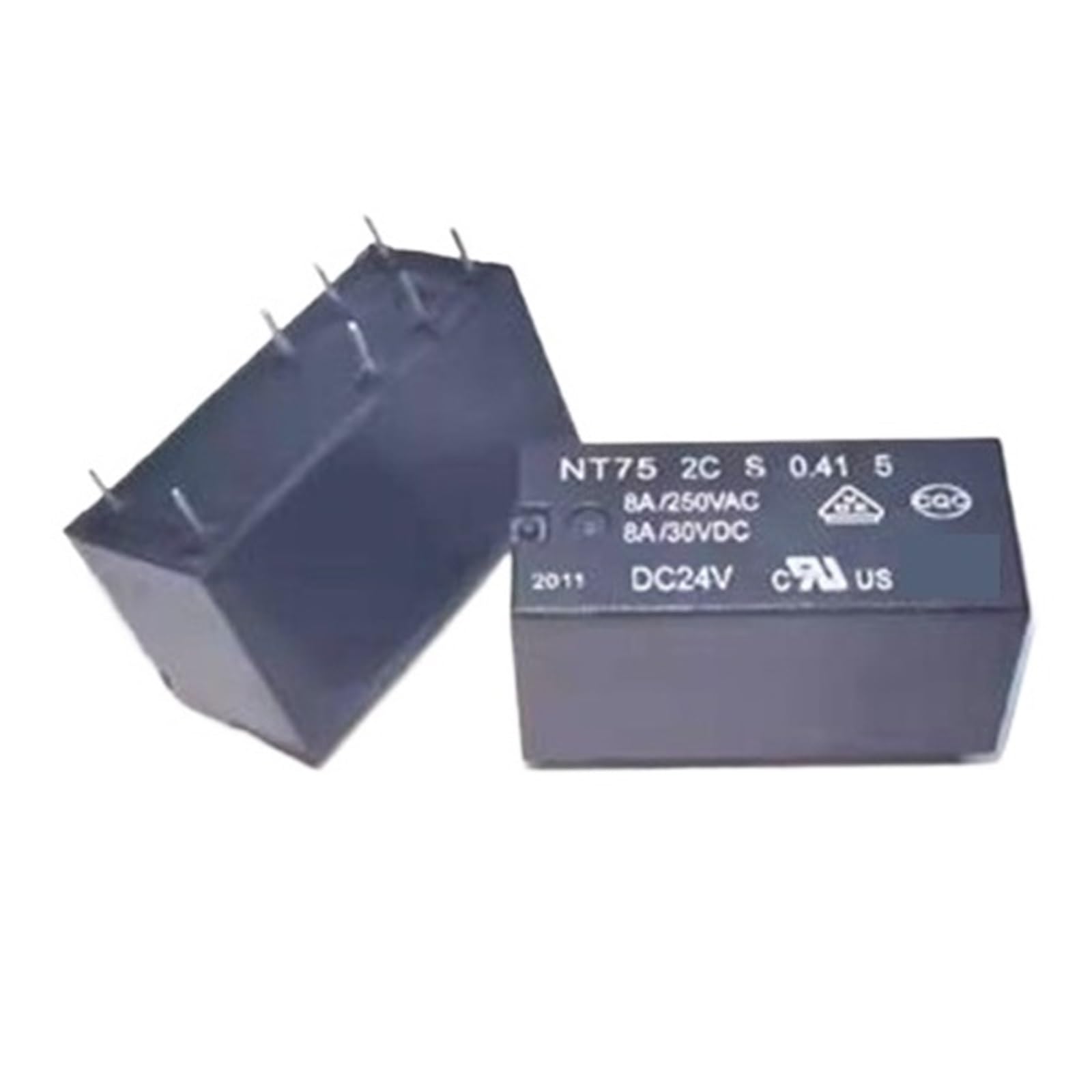 Relais NT75 2C S 0.41 5 5-24V 24DCV DCV24 8PIN pour circuits de puissance, 10PCS