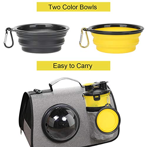 image for Okelon 2-in-1 Portable Dog Water Bottle with Collapsible Bowls for Sma
