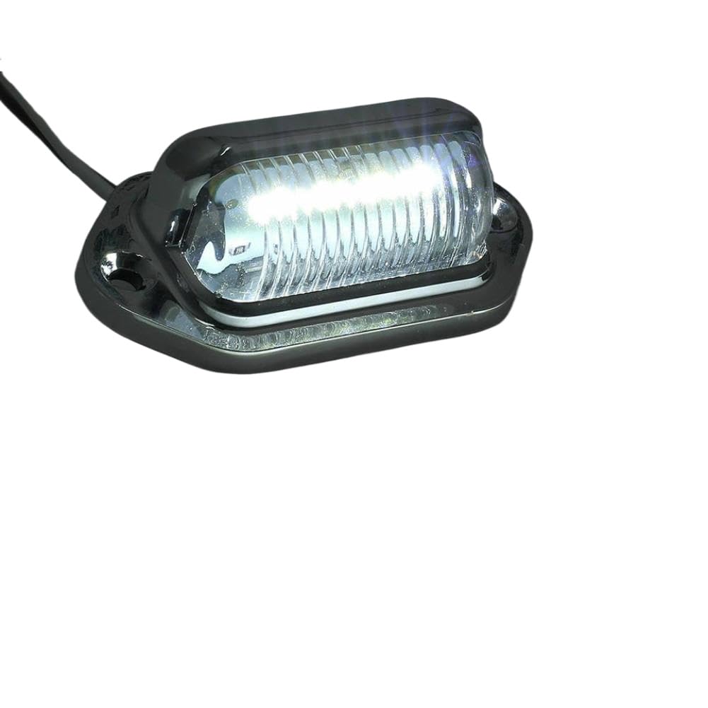Luce di cortesia a LED per ponte 4 pezzi Luce targa di poppa impermeabile Luce targa 12V 24V Compatibile con rimorchio per barche marine Auto moto