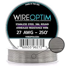 27 AWG - Stainless Steel 316L Resistance Wire - 250 Feet