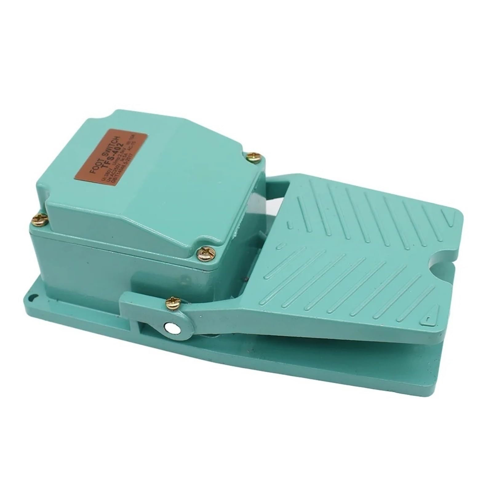 Interruptor de pedal TFS-402 verde para control manos libres en talleres mecánicos