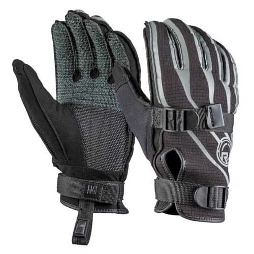 Radar Ergo-K Inside-Out Waterski Glove - Black/Gun Metal - XXL