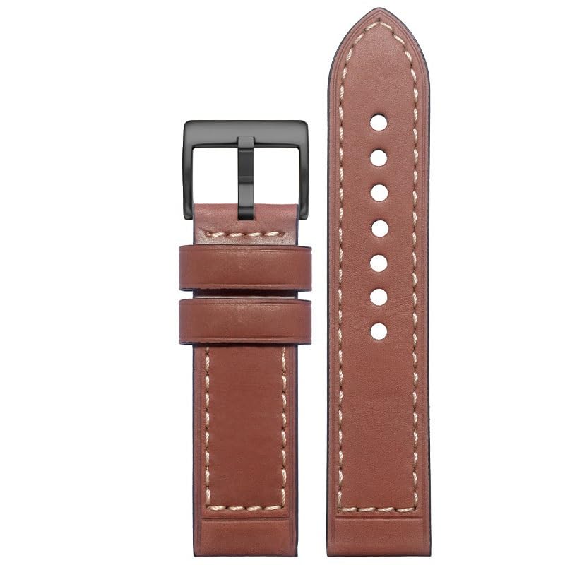 Bracelet de montre en cuir Hamilton Khaki Field H70555533 H70455533 marron 22mm
