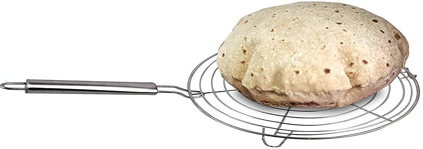 BUYBUDDY Stainless Steel Roti Roster Jali Steel Roster Papad Roaster Tandoors & Grills-image-1