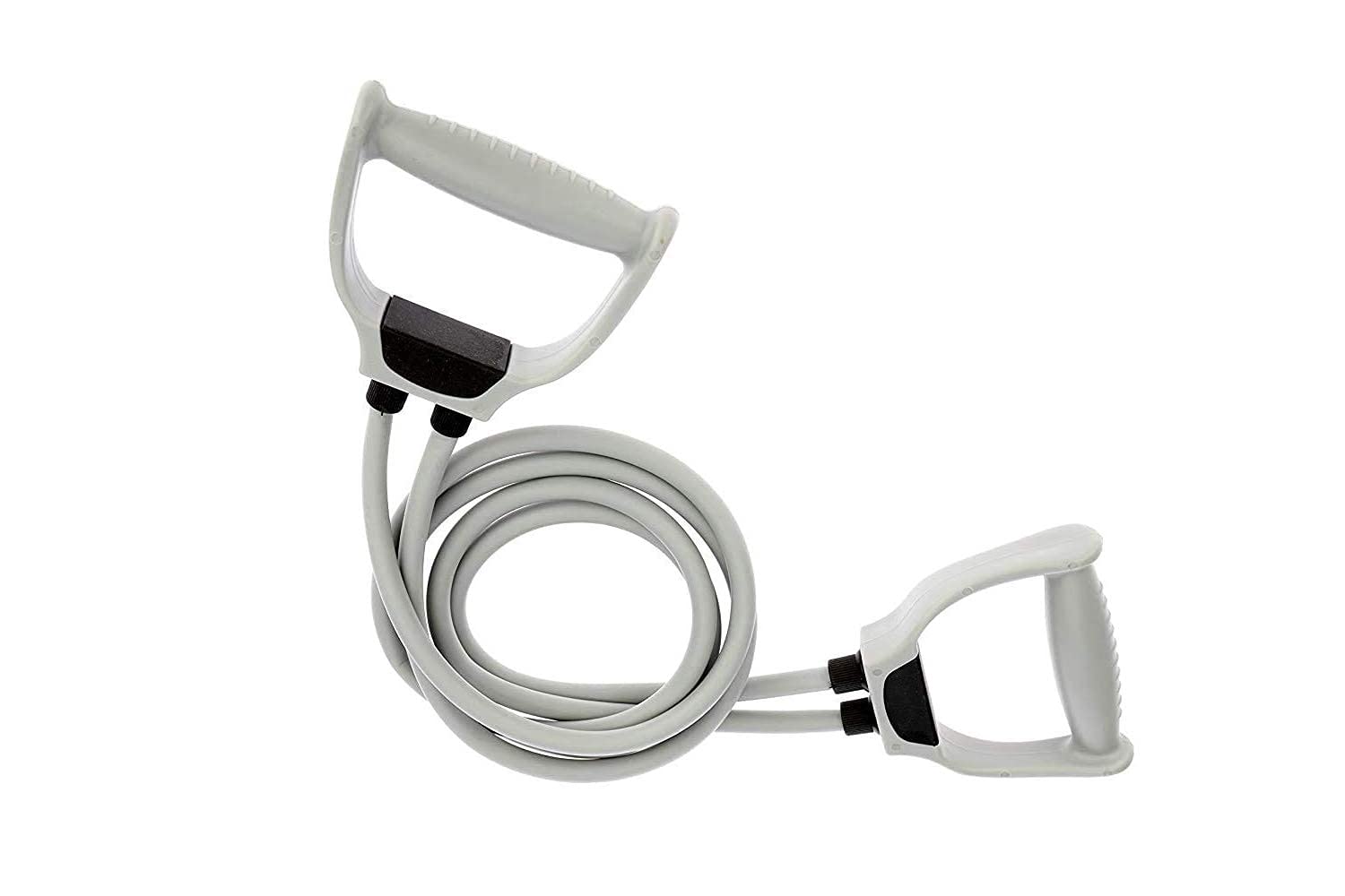 KradFit Double Toning Resistance Tube Heavy Quality Pull Rope Elastic Rubber Exercise Band for Stretching, Workout, Home Gym and Toning with Heavy Grip D Shaped Handles for Men and Women (Grey) (B094G1JC6T) Amazon Price History, Amazon Price Tracker