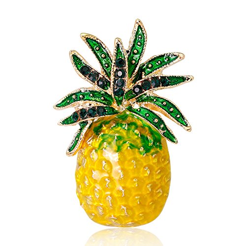 Samidy tendance Ananas Broche broches pour femme Bouquet Fleur Mariage Créé Cristal Broche S jaune Cover