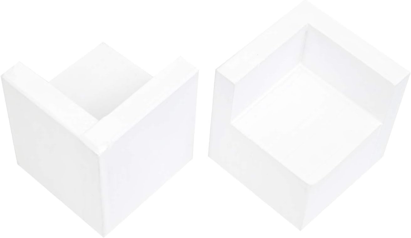 Set of 4 Bed Risers Furniture Square Risers 2 Inches Wooden Heavy Duty Black Bed Lifts for Sofa Couch Chair Table Legs,Helps You Storage Under The Bed… (White)