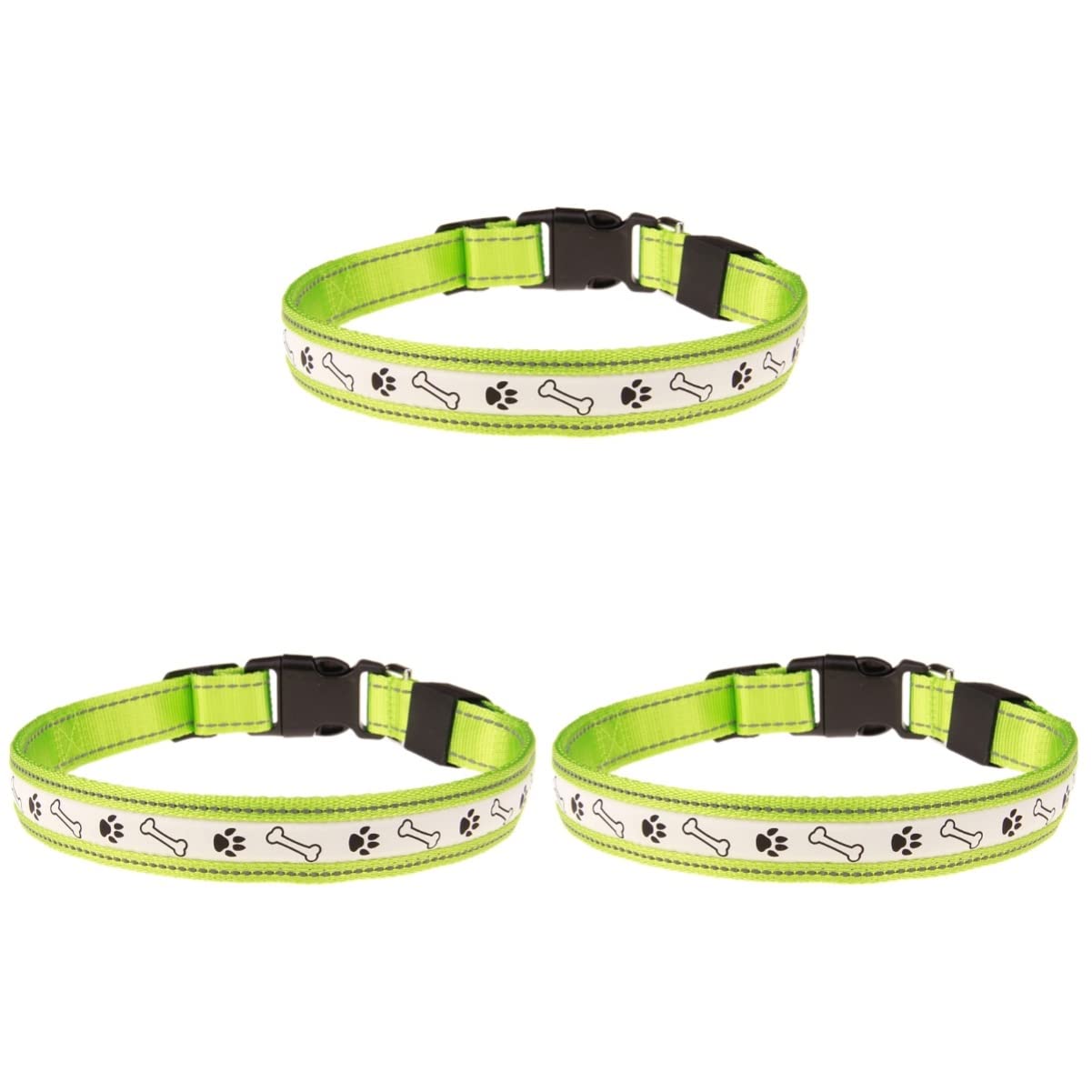 POPETPOP 3piezas Collar Led para Perros Luz Intermitente y Carga USB Collar para Mascotas para Paseos Nocturnos y Seguridad De Perros