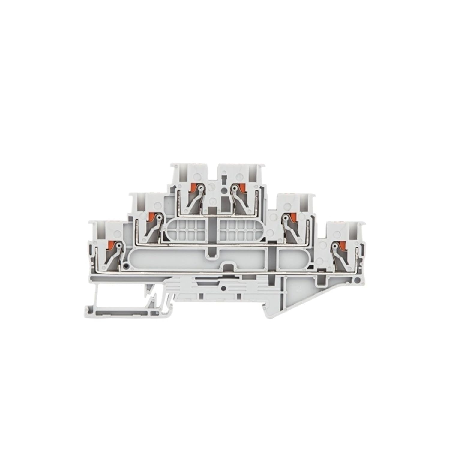 10 Pack PT2.5-3L Push-in Wiring Connector Triple 3 Level 2.5mm2 Cable 2.5mm Cable DIN Rail Terminal Block PT 2.5-3L(PT2.5-3L-Gray)