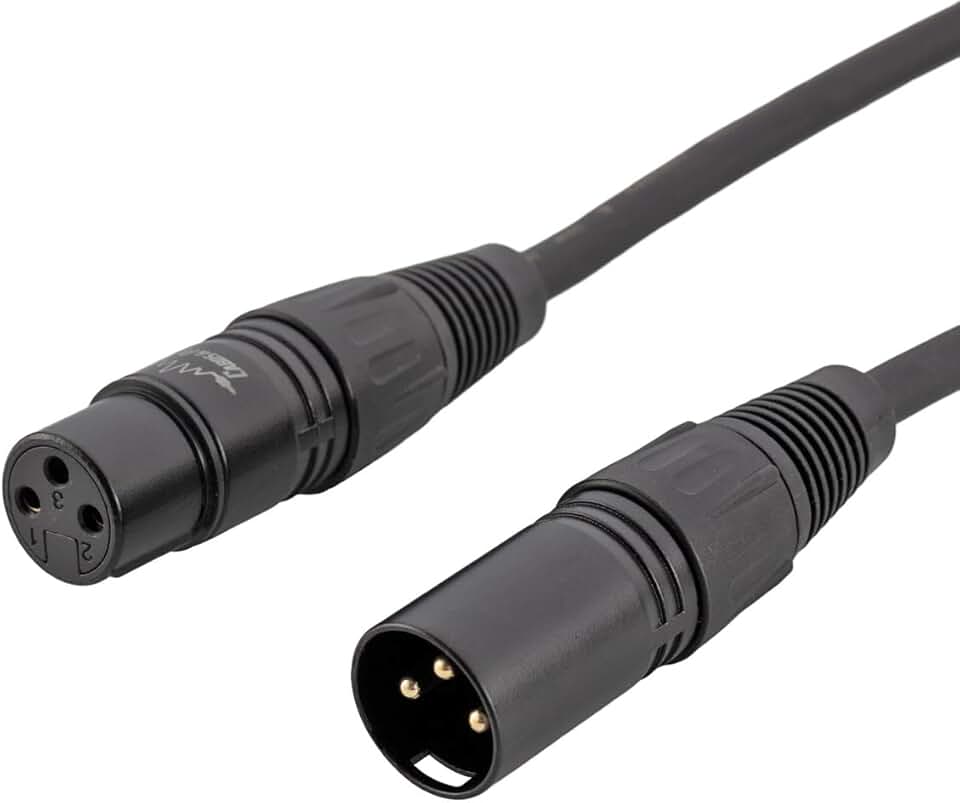 Cabos & Plugs - Cabo XLR Macho - XLR Fêmea Microfone Balanceado (2m)