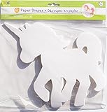 Unicorn Shape Cut-Outs Craft Cardstock - 8 Count